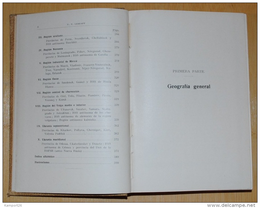 1930 GEOGRAFIA De La RUSIA SOVIETICA Lesgaft URSS Géographie De La Russie Soviétique ILLUSTRÉ - History & Arts