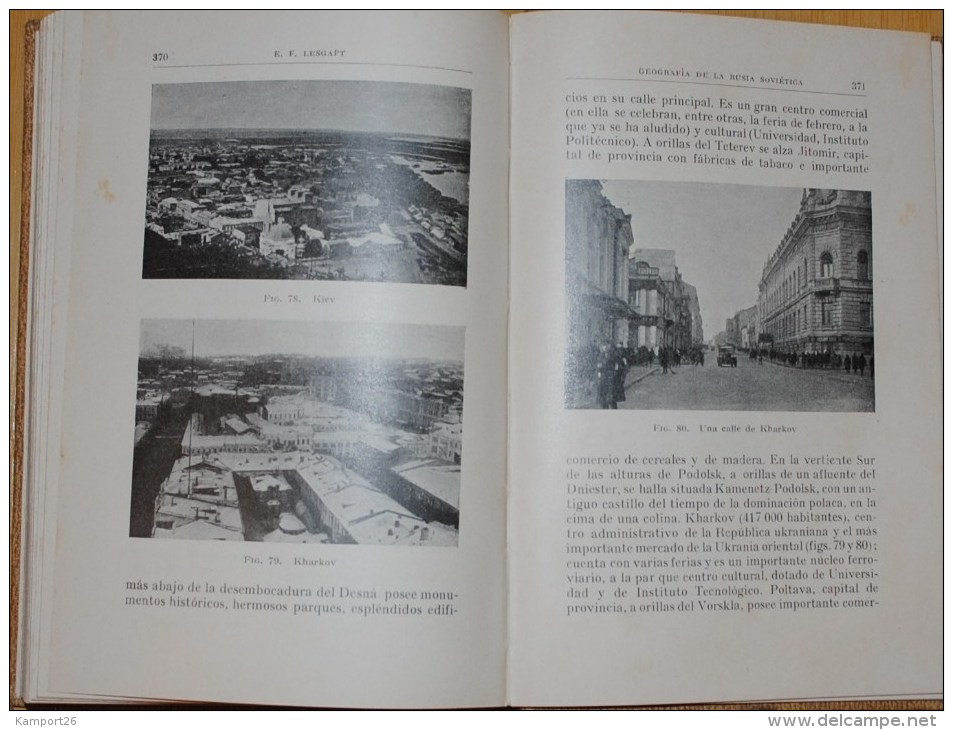 1930 GEOGRAFIA de la RUSIA SOVIETICA Lesgaft URSS Géographie de la Russie Soviétique ILLUSTRÉ