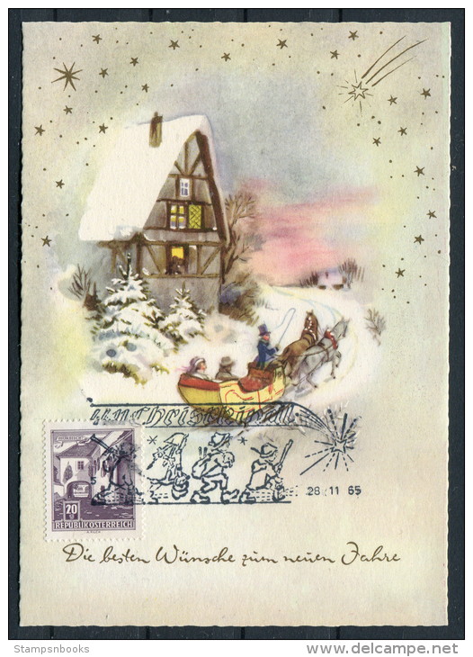 1965 Austria Christmas Postcard - Christmas