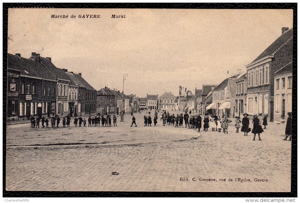 GAVERE  - DE MARKT Met VOLK --- TE ZIEN - Niet Courant ! édit. Gosseye - Gavere