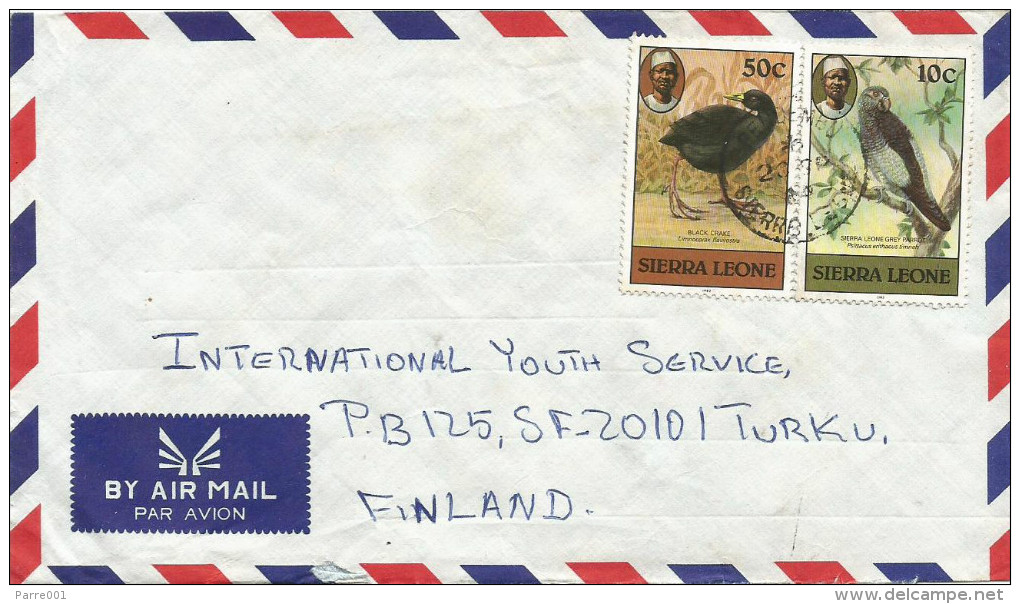 Sierra Leone 1984 Pendembu Parrot 10c Black Crake 50c Imprint Year 1982 Cover - Sierra Leone (1961-...)