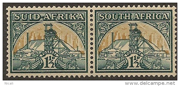 SOUTH AFRICA 1941 1 1/2d H Pair SG 87 M #CM352 - Unused Stamps