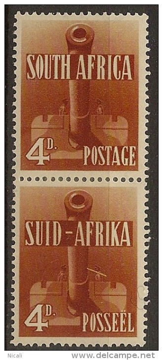 SOUTH AFRICA 1941 4d V Pair SG 92 M #CM351 - Unused Stamps