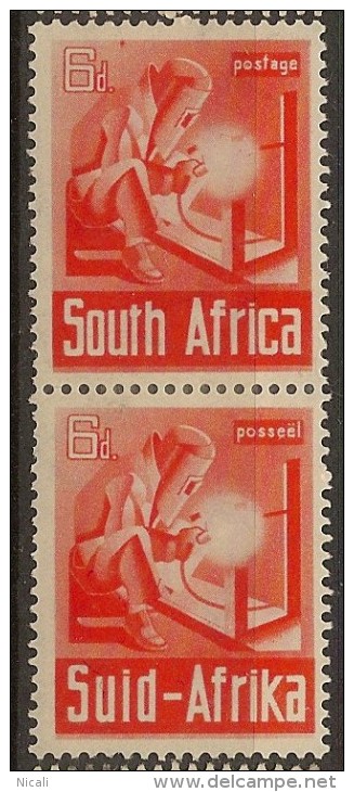 SOUTH AFRICA 1941 6d V Pair SG 93 M #CM362 - Ongebruikt