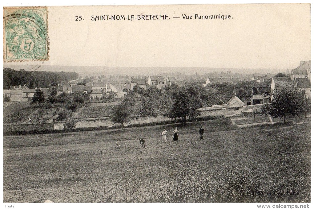 SAINT-NOM-LA-BRETECHE VUE PANORAMIQUE ANIMEE 1906 - St. Nom La Breteche