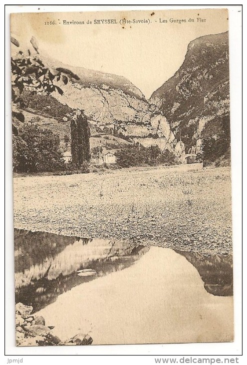 74 - Environs De SEYSSEL (Hte-Savoie) - Le Gorges Du Fier - éd. L. Fauraz Annemasse N° 1166 - 1926 - Seyssel