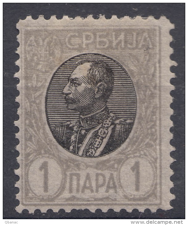 Serbia Kingdom 1905 Mi#84 W - Thin Paper, Mint Hinged - Serbia