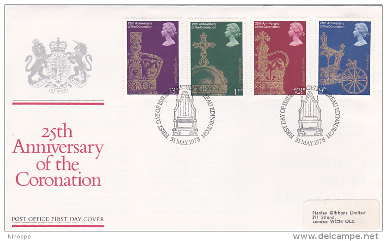 Great Britain 1978 25th Anniversary Of Coronation FDC - Unclassified