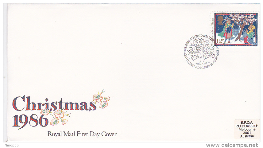 Great Britain 1986 Christmas  FDC - Unclassified