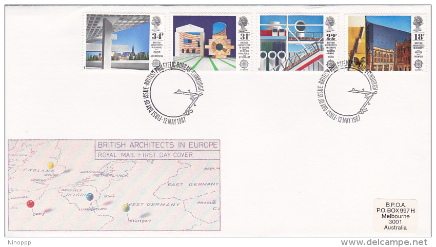 Great Britain 1987 British Architects In Europe FDC - Unclassified