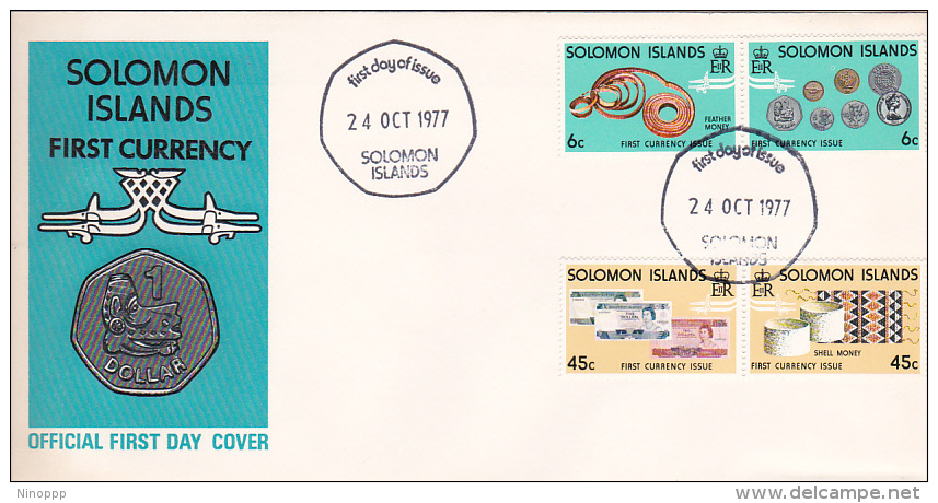 Solomon Islands 1977 First Currency FDC - Solomon Islands (1978-...)