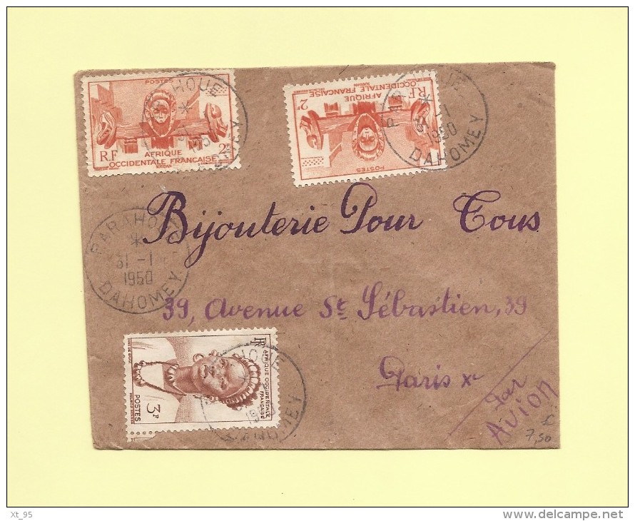 Dahomey - Parahoue - 1950 - Storia Postale