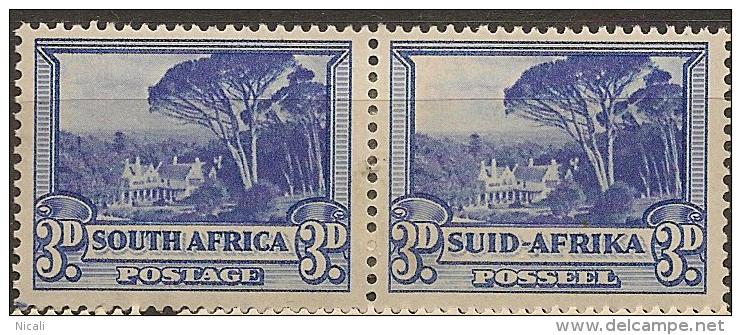 SOUTH AFRICA 1933 3d H Pair SG 59 HM #CM244 - Unused Stamps