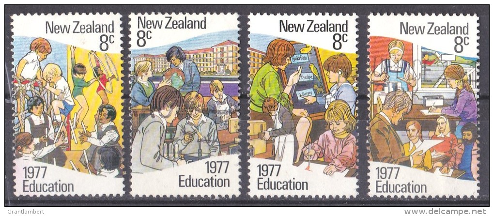 New Zealand 1977 Education 4 Different Used - Oblitérés