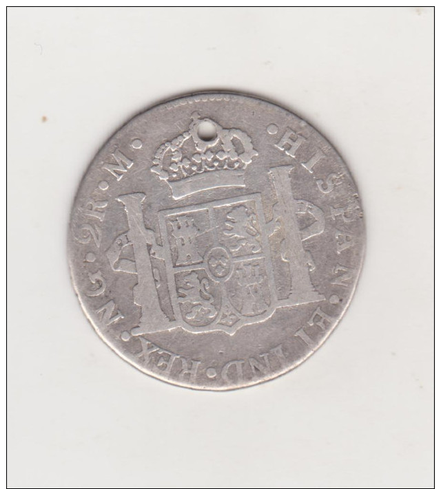 GUATEMALA HONDURAS COSTA RICA EL SALVADOR 2 REALES COLONIAL SILVER COIN CAROLUS IIII 17?? - Guatemala