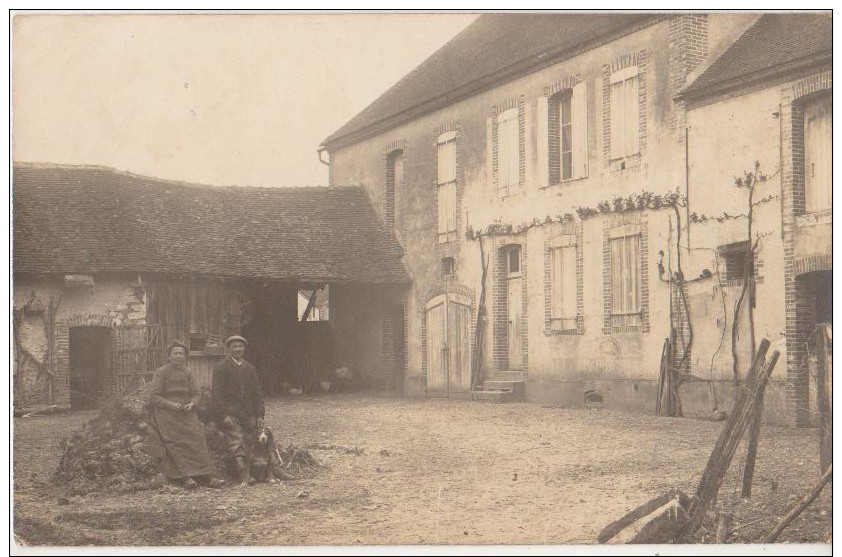 CPA PHOTO 89 SENAN Près Aillant Intérieur De Ferme Correspondance Au Dos 1920 Rare - Andere & Zonder Classificatie