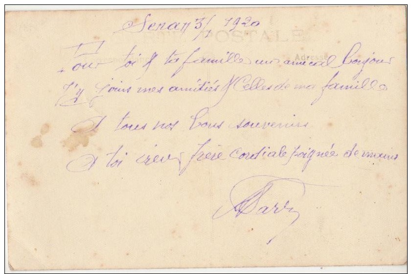 CPA PHOTO 89 SENAN Près Aillant Intérieur De Ferme Correspondance Au Dos 1920 Rare - Andere & Zonder Classificatie