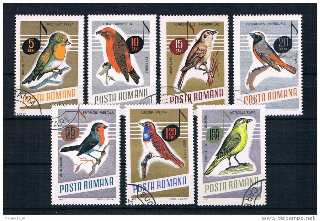 Rumänien 1966 Vögel Mi.Nr. 2500/07 Kpl. Satz Gest. - Gebraucht