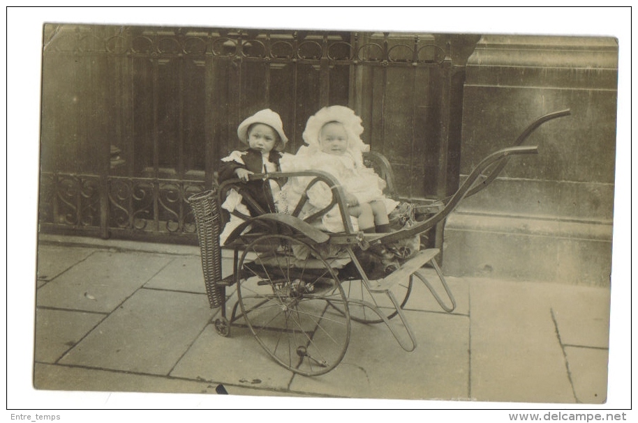 Carte Photo Paris Charette Et Enfants - Scènes & Paysages