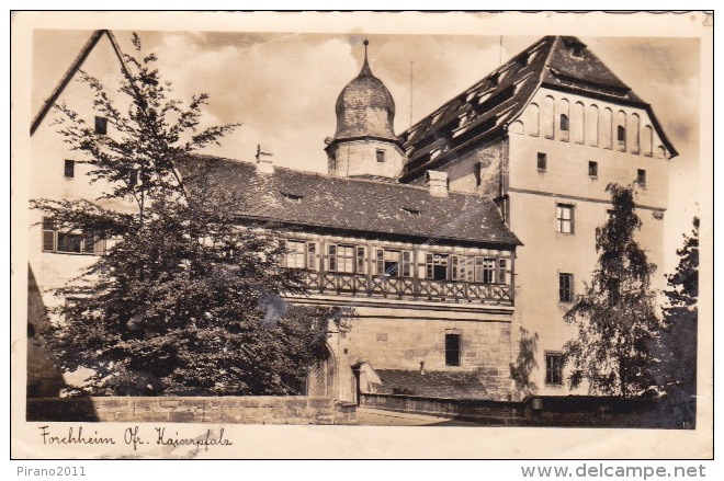 Forchheim, Ofr.Kaiserpfalz, Gebrauchsspuren, Knick In Kartenmitte - Forchheim