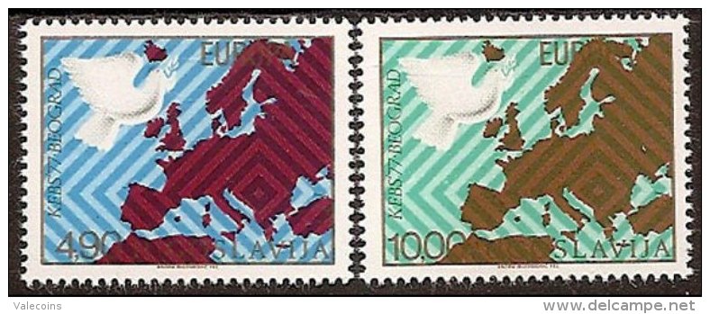# JUGOSLAVIA YUGOSLAVIA - 1977 - CONFERENCE OSCE EUROPA - Bird  Set 2 Stamps MNH - EU-Organe