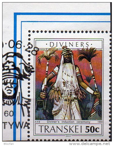 Südafrika Wahrsagerin Transkei 257 Out Block 7 O 4€ Bloque Hoja Philatelic M/s Folklore Women Sheets Bf South Africa RSA - Oblitérés