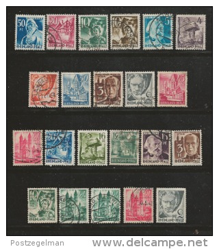 RHEINLAND -PFALZ 1947, Cancelled Stamp(s) 22 Famous People 1=41, #16029 - Other & Unclassified
