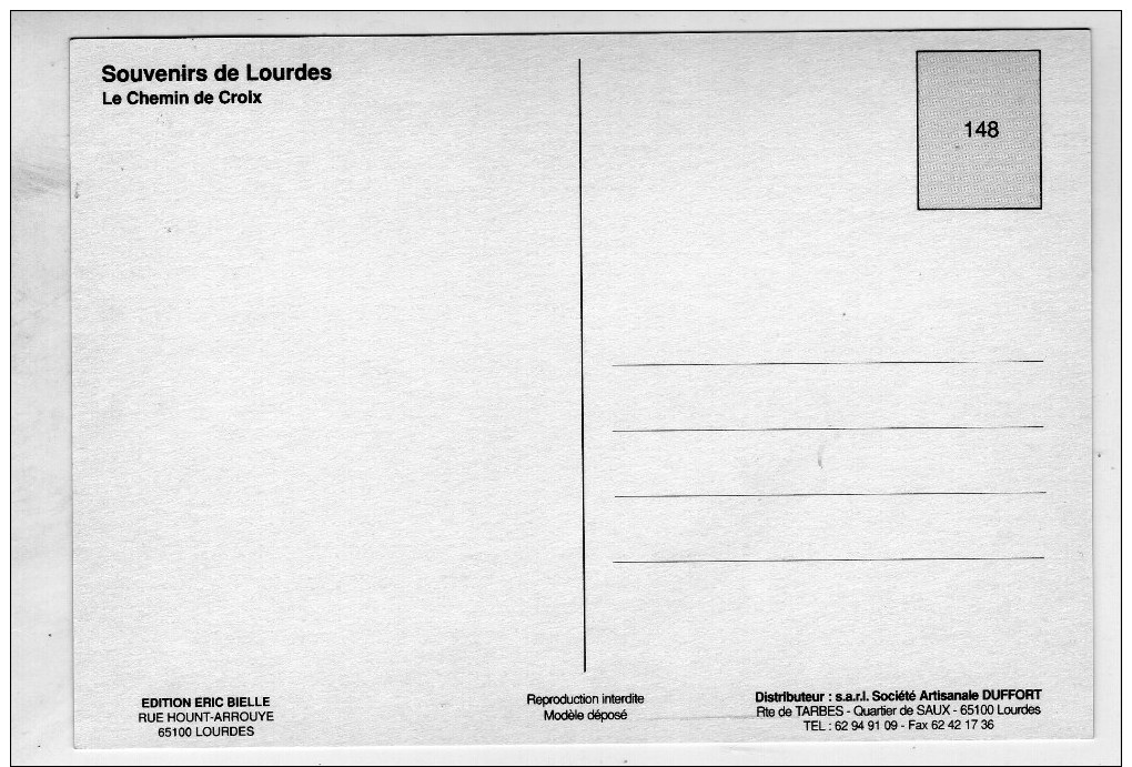 LOURDES.LE CHEMIN DE CROIX.MULTIVUES.CPM. - Lourdes