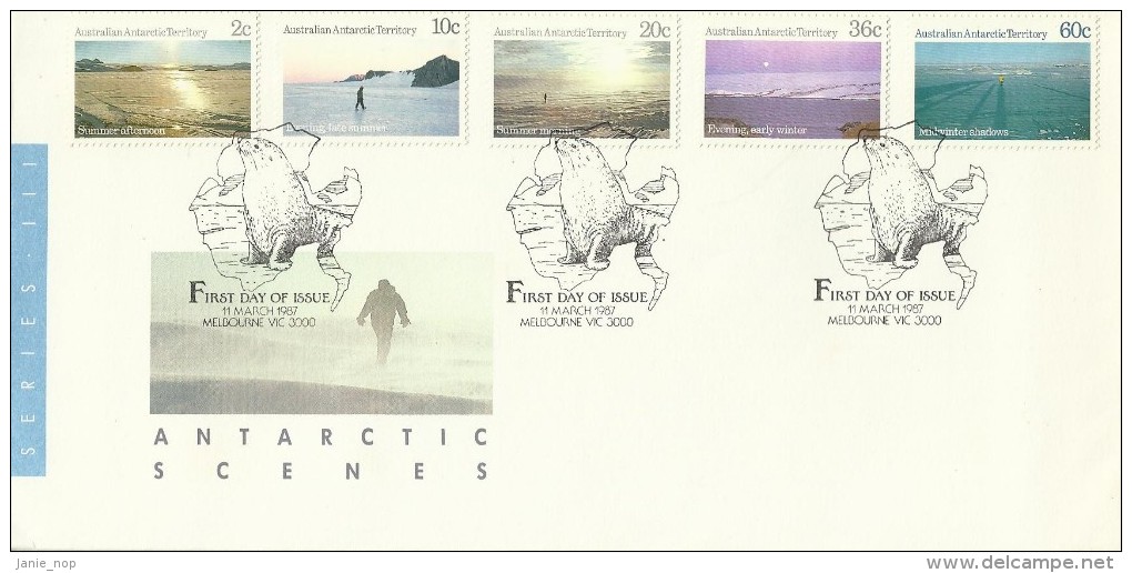 Australian Antarctic Territory 1987 Scenes FDC - FDC