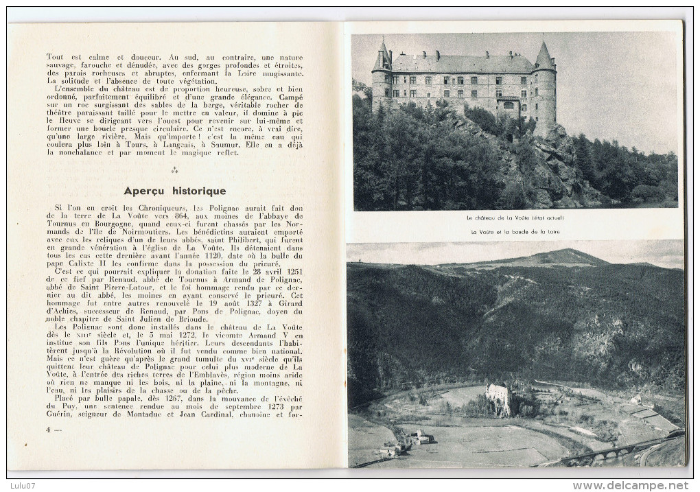 La Voute_Polignac    20 Pages  1954      14.5 Cm  X  19  Cm - France