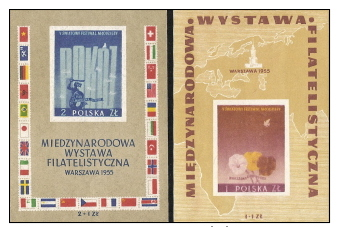 Poland,  Scott 2014 # B104-105,  Issued 1955,   2 S/S Of 1,  MNH,  Cat $ 21.75,  Philatelic - Unused Stamps