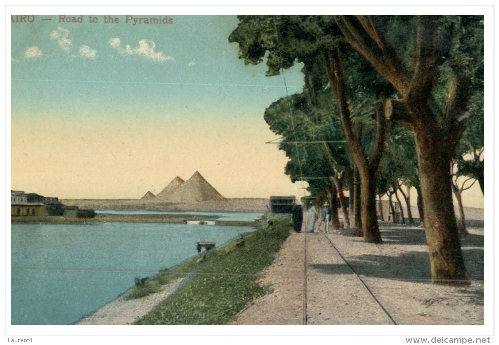 (PH 900) Very Old Postcard - Carte Ancienne - Cairo Road To The Pyramid - Pyramides