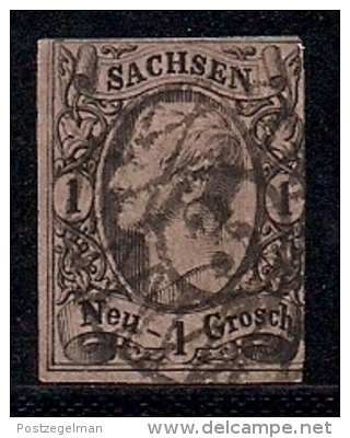 SACHSEN, 1856, Cancelled Stamp(s) 1 Neu Groschen, Johann I, MI 9 # 16080, - Saxony