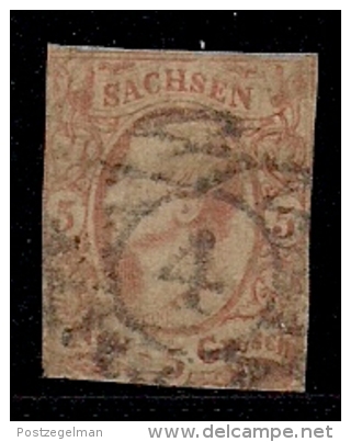 SACHSEN, 1856, Cancelled Stamp(s) 5 Groschen, MI 12 # 16083, - Saxony