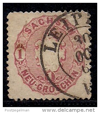 SACHSEN, 1863, Cancelled Stamp(s) 1 Groschen, Coat Of Arms, MI 16 # 16084, - Saxony