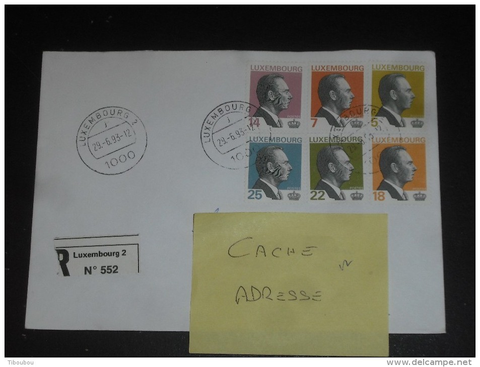 LETTRE RECOMMANDEE LUXEMBOURG AVEC YT 1260 A 1365 - GRAND DUC JEAN - - Lettres & Documents