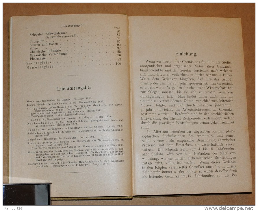 1921 Geschichte Der Chemie BAUER From The Earliest Times To Lavoisier CHEMISTRY Histoire De La Chimie - Old Books