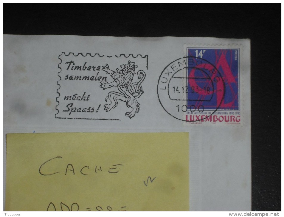 LETTRE LUXEMBOURG AVEC YT 1277 - CERCLE ARTISTIQUE - - Lettres & Documents