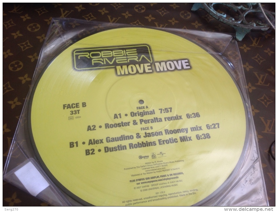 Picture Disc Disque Robbie Rivera Move Move 2007  33 Tours - Sonstige & Ohne Zuordnung