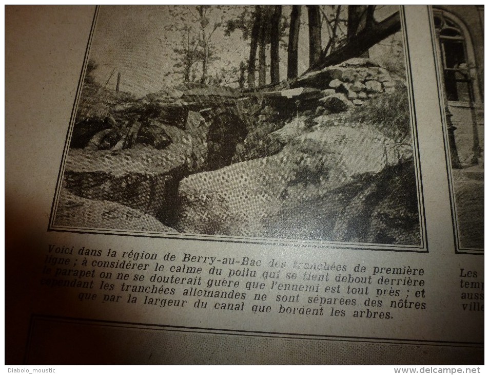 1915 JOURNAL de GUERRE (Le Pays de France):Tolmino;Indiens à Rouen;Berry-au-Bac;Volontaires d'aviation;Lemnos;Mytilène