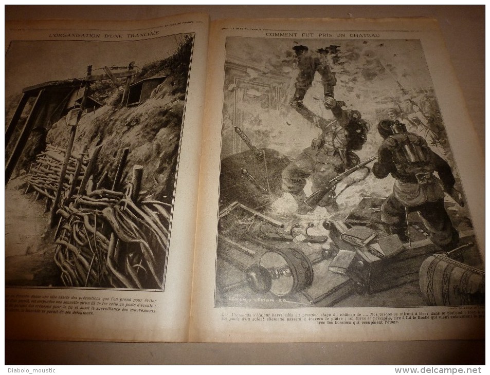 1915 JOURNAL de GUERRE (Le Pays de France):Tolmino;Indiens à Rouen;Berry-au-Bac;Volontaires d'aviation;Lemnos;Mytilène