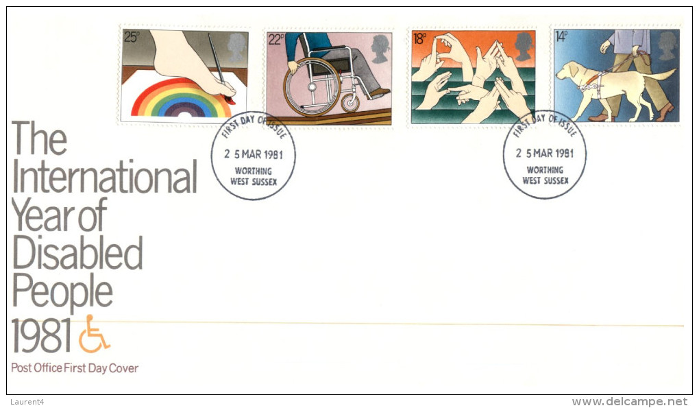 (7654) UK FDC Cover  - 1981 - Year Of Disabled - 1981-1990 Decimal Issues