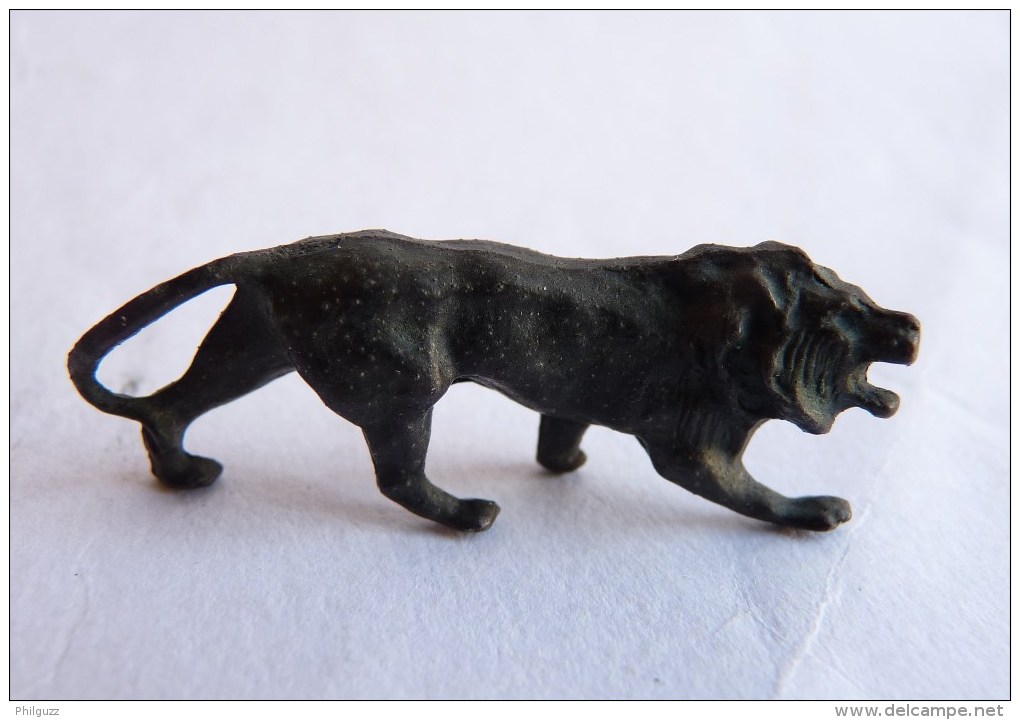 Rare FIGURINE KINDER  METAL ANIMAUX 1 70's - U-EI Tiere LION Löve (1) - Metalen Beeldjes