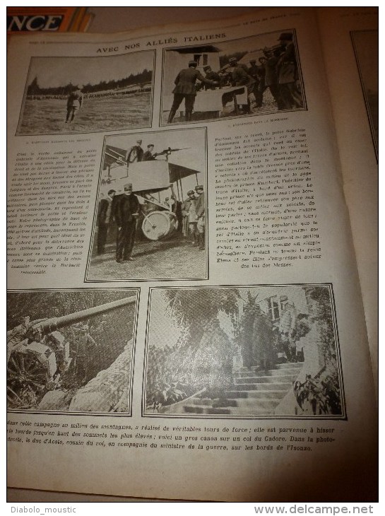 1915 JOURNAL de GUERRE (Le Pays de France):Répertoire Front des BATAILLES; BELGIQUE;St-Mihiel;SERBIE;Pasly;MACEDOINE