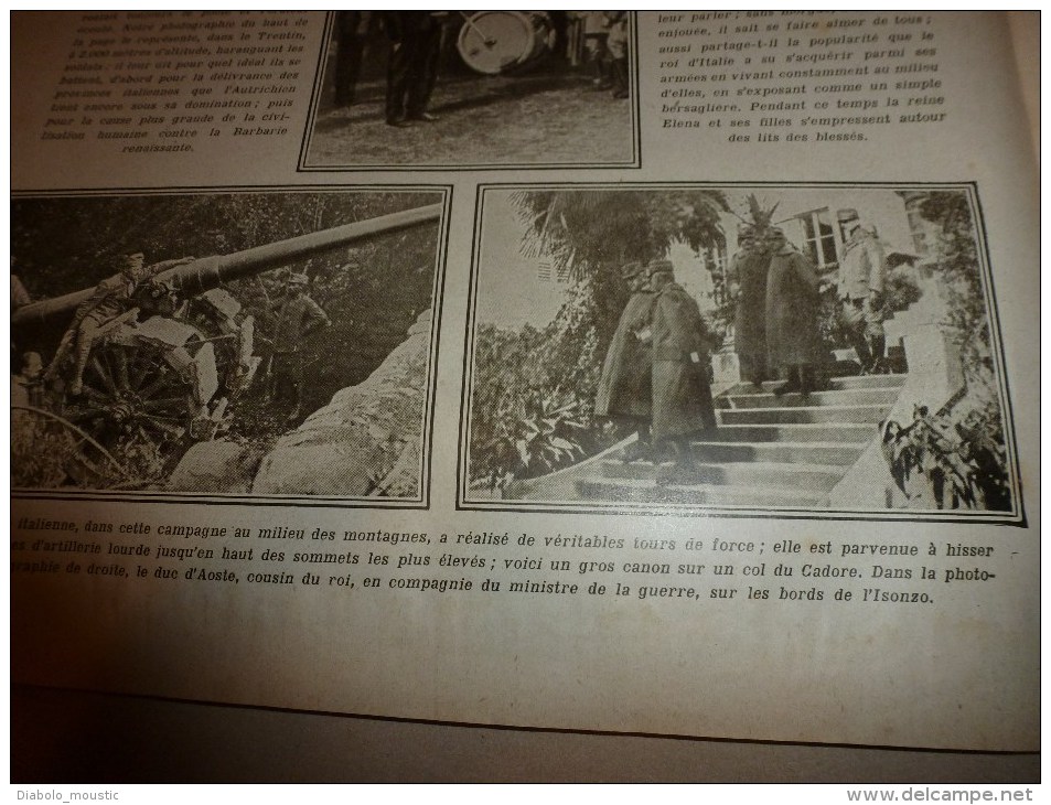 1915 JOURNAL de GUERRE (Le Pays de France):Répertoire Front des BATAILLES; BELGIQUE;St-Mihiel;SERBIE;Pasly;MACEDOINE