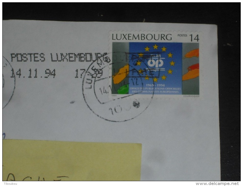 LETTRE LUXEMBOURG AVEC YT 1297 - OFFICE PUBLICATIONS OFFICIELLES COMMUNAUTES EUROPEENNES - - Cartas & Documentos