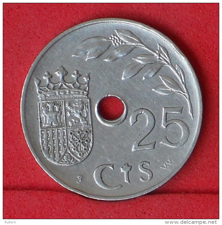 SPAIN  25  CENTIMOS  1937   KM# 753  -    (Nº08014) - 25 Centiemos