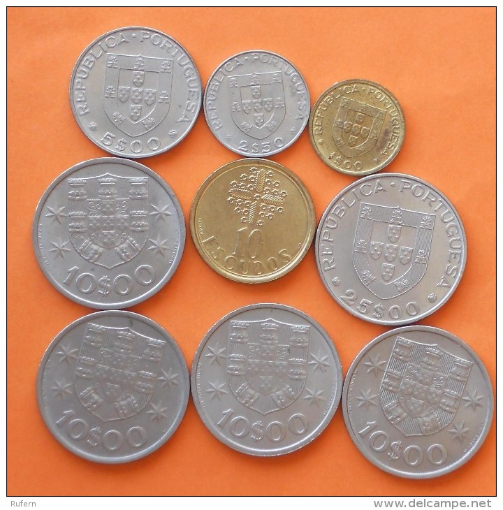 PORTUGAL        9 COINS  -  (Nº08036) - Mezclas - Monedas