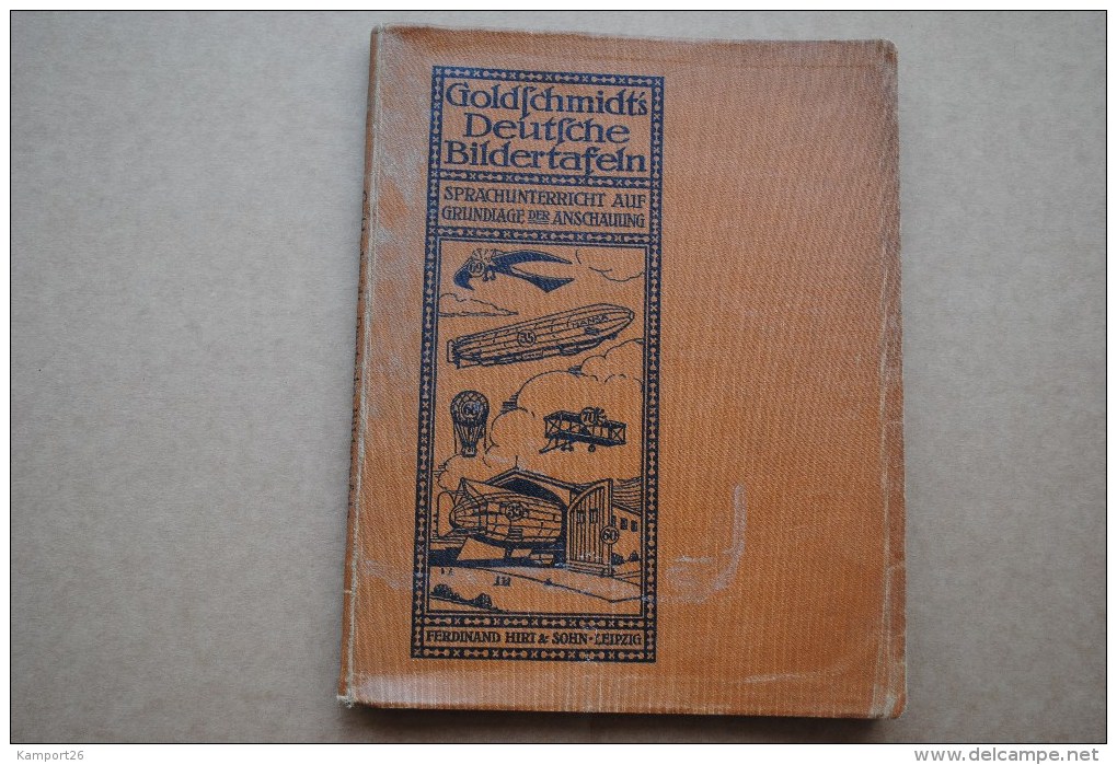 1914 Bildertafeln Für Den Unterricht Im Deutschen GOLDSCHMIDT Teaching German Allemand - School Books