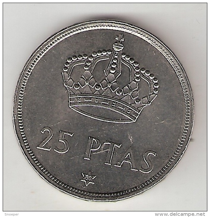 *spain  25 Pesetas  1975  (80)    Km 808   Xf+ - 25 Pesetas